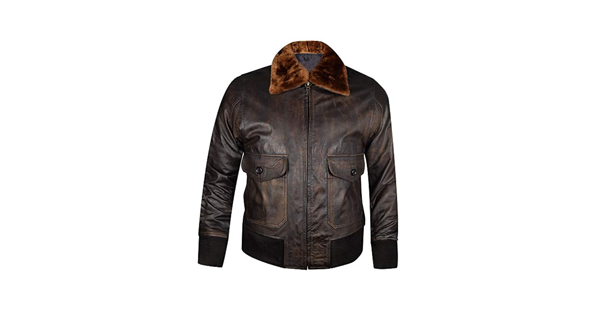 WWII Navy G-1 Flight Bomber Genuine Distress Brown Leather